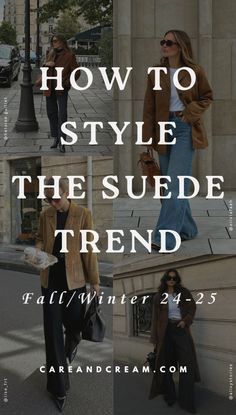 How To Style Suede Pants, Long Suede Coat Outfit, Suede Shoes Outfit Women, Suede Brown Boots Outfit, Tan Fur Coat Outfit, Black Suede Pants Outfit, Suede Outfit Women, Tall Suede Boots Outfit, Suede Shorts Outfit