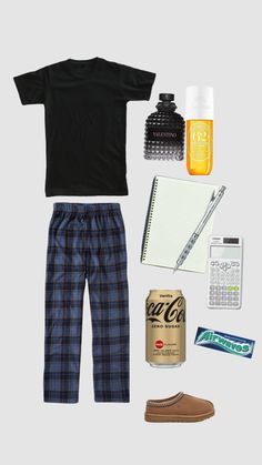 Men’s Lazy Outfits, How To Style Pajama Pants For School, Lazy Fashion Men, Ftm Outfits Casual, Shuffles Outfits Men, Pajama Fits For School, Sports Outfit Men, Men Sport Style Outfits, Lazy Outfits Aesthetic