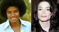 michael jackson before and after he was born in the 1970's, then now