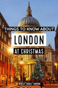 london at christmas time with the words things to know about london at christmas