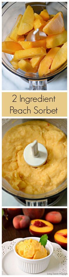 peach sorbet recipe with two ingredients in it