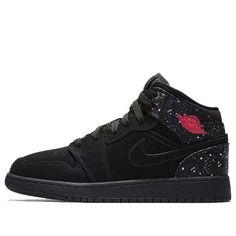 Air Jordan 1 Mid Black Rush Pink 555112-001 Jordan 1 Mid Black, Air Jordan 1 Mid Black, Colors For Kids, Air Jordan 1 Mid Gs, Vapour Max Nike, Nike Sacai, Jordan Ones, Low Air Jordan 1, Nike Air Jordan 1 Mid