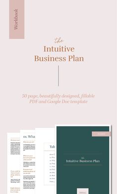 the induittive business plan is shown in pink and green