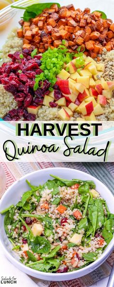 this is an image of harvest quinoa salad