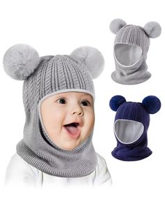 PRICES MAY VARY. One Hat for Multiple Purposes: The hat scarf is versatile, you can transform them according your need, for example, hat, scarf, neck warmer, hat scarf, balaclava, etc. The integrated design of the hat and scarf can cover and keep your child’s head, face,ears and neck warm and comfortable at the same time. Premium Materal of the Winter Hat: The baby/toddler/kids winter hat scarf is made of 2 layers, the outer material is knitting, and the inner is super soft velvet, it is skin-fr Baby Winter Hat, Toddler Beanie, Baby Winter Hats, Kids Winter Hats, Baby Birthday Gifts, Hat Scarf, Knitting For Kids, Scarf Set, Baby Winter