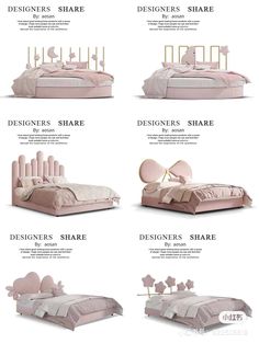 the different types of bedding are shown in this graphic style, including sheets and pillows