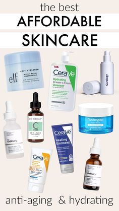 The best affordable skincare - anti-aging and hydrating skincare over 35 Skincare Routine Aging Skin, Best Products For Face Skincare, Skin Care Wrinkles Anti Aging, 40 Plus Skin Care Routine, Best Anti Wrinkle Products, Best Over The Counter Skin Care Products, Best Skincare Routine Late 30s, Dry Skin Care Routine Anti Aging, Best Simple Skin Care Routine