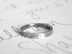 Purity ring . true love will wait ring . vine textured silver | Etsy Hand Forged Sterling Silver Engraved Promise Ring, Hand Stamped Wedding Ring, Hand Forged Sterling Silver Engraved Ring For Anniversary, Adjustable Hand Forged Engraved Ring, Silver Hand Stamped Stackable Wedding Rings, Sterling Silver Hand Stamped Stackable Rings For Wedding, Silver Hand Stamped Stackable Rings For Wedding, Hand Stamped Sterling Silver Stackable Rings For Wedding, Wedding Stackable Hand Stamped Silver Rings