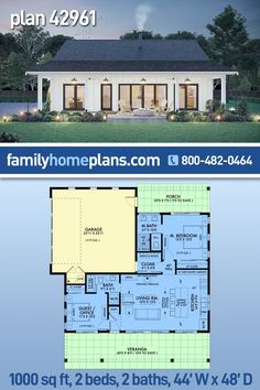 two story house plan with 2 beds, 2 baths, 4 bathrooms and 3 car garage