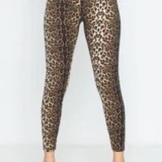 Women’s Leggings Leopard Print Leggings Tummy Control Contrast Black Waistband Leopard Print Elasticize Waistband 96% Polyester, 4% Spandex Machine Wash Cold, Tumble Dry Imported Leopard Print Leggings, Print Leggings, Printed Leggings, Pant Jumpsuit, Black And Brown, Leopard Print, Pants For Women, Spandex, Leggings