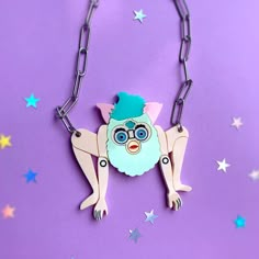 cursed furby necklace Cursed Furby, Doodle Bob, Worm On A String, Pretty Knives, Artsy Photos, Collar Bone, Laser Cut Acrylic, Very Funny Pictures, Funky Fashion