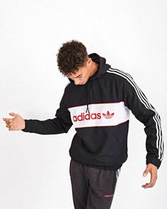 Find Men's Adidas Originals Trefoil Linear Pullover Hoodie Size Medium Dw5895 on eBay in the category Clothing, Shoes & Accessories>Men>Men's Clothing>Activewear>Hoodies & Sweatshirts. Retro Logo, Sleek Look, Retro Look, New Man, Logo Graphic, Accessories Men, Adidas Men, Adidas Jacket, Adidas Originals