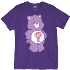 PRICES MAY VARY. Color: Purple Sizing: This shirt is listed in men's sizes but can be worn by women looking for a more relaxed fit Screen Printed Graphic: This Care Bear shirt features a character design that is screen printed in a vivid color that will last wash after wash with no cracking or fading! Get ready for an exciting new sharing and caring adventure with your new Care Bear merch! Officially licensed apparel and high-quality prints make it the perfect gift for any fan. Whether it be for Care Bear Shirt, Care Bears Share Bear, Bear Hugs, The Eighties, Bear Graphic, Feather Tattoos, T Shirt Image, Bear Shirt, Bear Hug