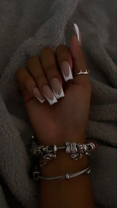 Acrylic Nails Nude, White Acrylic Nails, Makijaż Smokey Eye