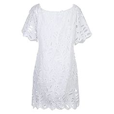 Women's Wedding Lace Floral Dress Off Shoulder Bodycon Dress College Graduation Elegant Photo Dress Summer Mini Dress For Bridal Shower, Spring Bridal Shower Fitted Mini Dress, Spring Mini Dress For Bridal Shower, Summer Lace Dress For Bridal Shower, Summer Short Sleeve Dress For Wedding Night, White Summer Dress For Bridal Shower, Elegant Dresses For Bridal Shower, Lace Mini Dress With Short Sleeves For Wedding, Fitted White Dress For Bridal Shower