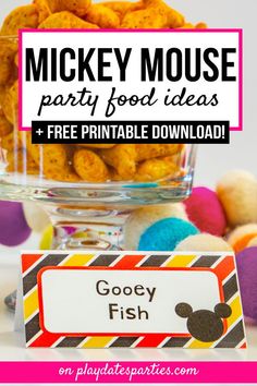 mickey mouse party food ideas and free printables