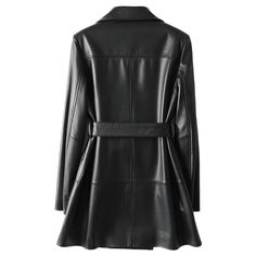 Step into a world of timeless elegance with our Long Leather Jacket Blazer, designed to enchant with its sleek, swing style silhouette. Crafted in classic black, this slim-fitting jacket beautifully combines the sophistication of a blazer with the edgy appeal of leather. Available in sizes M through XXXL, it's tailored to flatter your figure while adding a touch of bold beauty to any outfit. Perfect for making a statement, this jacket will beautifully elevate your style, whether you're dressing up for a night out or adding a chic layer to your everyday look. Be sure to check the size chart for your perfect fit. Leather Jacket Back, Long Leather Jacket, Leather Jacket Blazer, Fashion Leather Jacket, Sport Outfit Woman, Blazer For Women, Leather Jacket Style, Shirts Women Fashion, Review Fashion