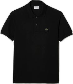 Classic Collared T-shirt For Work, Black Classic Polo Collar T-shirt, Classic Black Polo Collar T-shirt, Elegant Summer Polo Shirt, Elegant Fitted Black Polo Shirt, Classic Black Collared Polo Shirt, Elegant Black Polo Shirt For Work, Classic Black Polo Collar Top, Elegant Fitted Cotton Polo Shirt