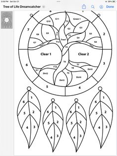 the color by number worksheet for kids to learn how to draw leaves and numbers