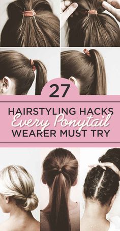 27 Hairstyling Hacks Every Ponytail Wearer Must Try. Get the Serena Van Der Woodsen ponytail you've always dreamt of. Ponytail Variations, Stylish Ponytail, Mode Tips, Hair Nails, Different Hairstyles, Makati, Hair Care Tips, Hair Today