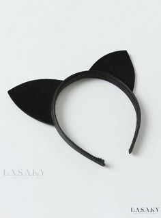 Lasaky - Exquisite Adult Costume Headband Adjustable Black Headband Gift, Adjustable Black Headband As Gift, Black Adjustable Headband, Adjustable Black Cat Ears Hair Accessories, Adjustable Cat Ears Headband For Parties, Black Adjustable Hair Accessories With Animal Ears, Adjustable Black Hair Accessories With Ears, Black Party Hair Accessories With Ears, Mermaid Style Dress