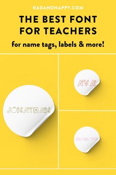 the best font for teachers for name tags, labels & more