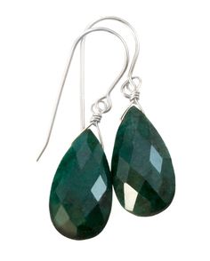 Natural green emerald Earrings. Deep rich green in color, opaque stones. Great faceting in a simple teardrop. High quality french earwires - either 14k solid gold or 14k gold filled or sterling silver available. Gemstone size is 10x18mm, 20 carats. Great wardrobe staple to have. The mannequin shows the relative size and how they will hang. Earrings hang 1.4 inches. Please check out my store for more gemstone earrings, bracelets and necklaces. Green Emerald Earrings, Emerald Green Earrings, Raw Emerald, Rich Green, Emerald Earrings, Green Emerald, Natural Emerald, Pear Shaped, Gemstone Earrings