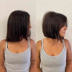 57 Best Short Blunt Bob Haircuts Ideas For Women of All Ages Haircuts Ideas For Women, Angled Bob Haircuts, Haircuts Ideas, Bob Hairstyles For Thick, Chin Length Hair, Bob Hairstyles For Fine Hair, Mom Hairstyles, Short Bob Haircuts, Penteado Cabelo Curto