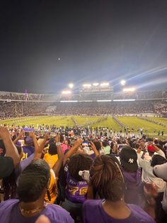 a crowd of people at a football game