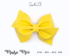 a yellow bow with the word music on it