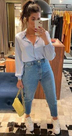 Summer Business Casual Outfits, Outfits Con Jeans, Casual Summer Outfits For Women, Look Casual Chic, Mode Casual, Casual Work Outfits, Business Casual Outfits