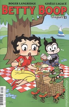 betty boop and her friends picnicking in the park