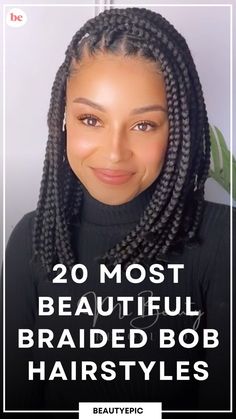 Women with bob haircuts often look for stylish bob braids hairstyles to give them a chic look. In this regard, we have curated a blissful collection of 20 stunning bob braid styles that will blow your mind. Bob Hairstyles Braids For Black Women, Jumbo Knotless Box Braids Short, Braided Bob Styles For Black Women, Crocodile Hairstyles, Shoulder Braids For Black Women, Formal Braided Hairstyles Black Women, Bob Cornrow Braids, Short African Braids, Cornrow Bob Braids