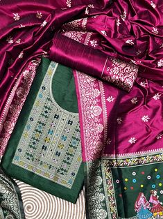 Product Details Castellon Green Unstitched Salwar Suit in kalamkari Raw Silk Elevated with Kalamkari Thread Woven Work Accompanied by an Unstitched Kurta, Bottom and Dupatta with Tassels Comes with the Vishnu Weaves Promise of Premium Quality Size & Fit Kurta & Bottom : 5.20 Mtrs Dupatta : 2.40 Mtrs Material & Care Dry Wash Only Saree Dress, Salwar Suit, Raw Silk, Salwar Suits, Dress Materials, Tassels, Premium Quality, Weaving, Thread