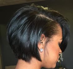 Natural Bobs For Black Women Short Hair, Stacked Bob Haircut African American, Stacked Bob Haircut Black Women, Short Haircut Black Woman, Short Relaxed Bob, Short Hairstyle Women Black Woman 4c, Short Hair Cuts For Black Women Relaxed, Short Bob Cuts For Black Women, Short Hair Blowout Black Women