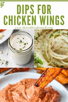 dips for chicken wings with text overlay