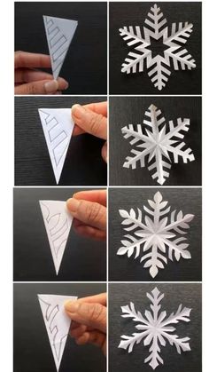 how to make paper snowflakes that look like they have been cut out