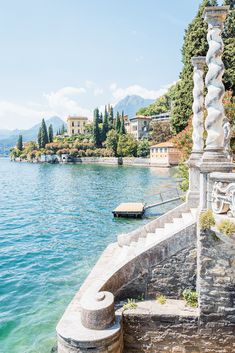 the water is crystal blue and there are steps leading up to it