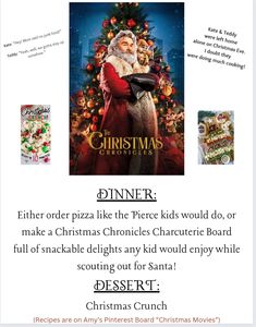 a flyer for christmas dinner with santa clause