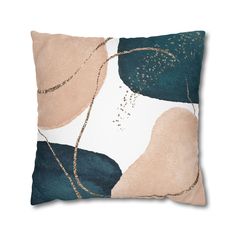 a pillow with an abstract design on it