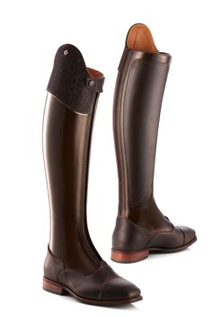 DeNiro S5601 Tall boot with IRIDE swatch top . Brushed brown with matte foot . 8-10 weeks to make the boot 2022 pricing Iride swatch in brown available on all Tall boots Dressage or Jumper. Speak with Amanda for sizing and designing amanda@geegeeequine.com 424 263 5914 Riding Boots Outfit, Dressage Clothes, Horseback Riding Boots, English Riding Boots, Dressage Fashion, Dressage Boots, Horse Riding Boots, Horseback Riding Outfits, Equestrian Riding Boots