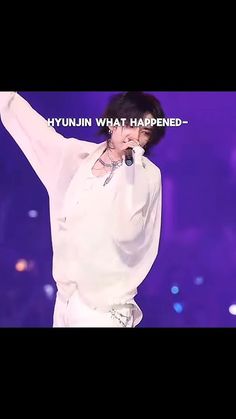 an image of a woman singing on stage with the words hyinnjun what happened?