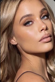 Makeup Glowy Bronze, Glowy Bronze Makeup, Prom Makeup Blue Eyes, Soft Glowy Makeup, Pretty Natural Makeup, Bridesmaid Makeup Blue Eyes, Natural Makeup Glowy, Makeup Natural Glam, Wedding Makeup Blonde