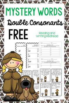 the mystery words booklet with free printables for students to use in their homes