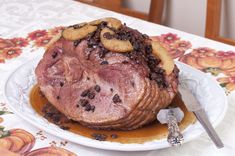 Baked Thanksgiving ham stock photo. Image of pineapple 35603958