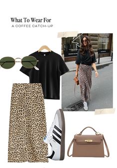 Leopard Skirt Outfit, Outfits Nyc, Leopard Print Outfits, Samba Outfit, Walking Outfits, Modesty Outfits, Casual Outfit Inspiration, Transition Outfits, Trendy Fashion Outfits