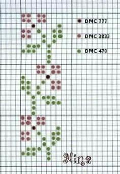 a cross stitch pattern with dots on it