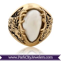 To a hunter an elk’s ivory represents more than just a tooth they stand for a lifetime of hunting, memories, and days spent in wild country with family and friends.  This Elk Ivory Tooth Antler Head Ring is featured in 14K white gold but it is also available in Sterling Silver, 14K yellow gold or 14K rose gold” Crushed Elk Ivory Engagement Ring, Elk Ivory Wedding Ring, Elk Teeth Ring, Elk Ivory Ring, Elk Ivory Necklace, Elk Ivory Jewelry, Elk Head, Elk Ivory, Ivory Jewelry