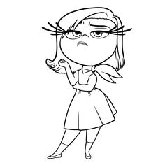 a cartoon girl with an angry look on her face and hands in front of her face