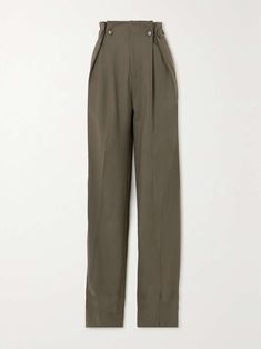 VICTORIA BECKHAM Twill straight-leg pants | NET-A-PORTER Elegant Wide-leg Cargo Pants, Elegant Wide-leg Workwear Cargo Pants, Elegant Wide-leg Cargo Pants For Work, Tapered Straight Cargo Pants For Workwear, Elegant Wide Leg Cargo Pants For Workwear, Tapered Straight Cargo Pants For Work, Loosely Fitted Straight Leg Cargo Pants, Elegant Straight Cargo Pants With Welt Pockets, Elegant Cargo Pants For Workwear With Belt Loops